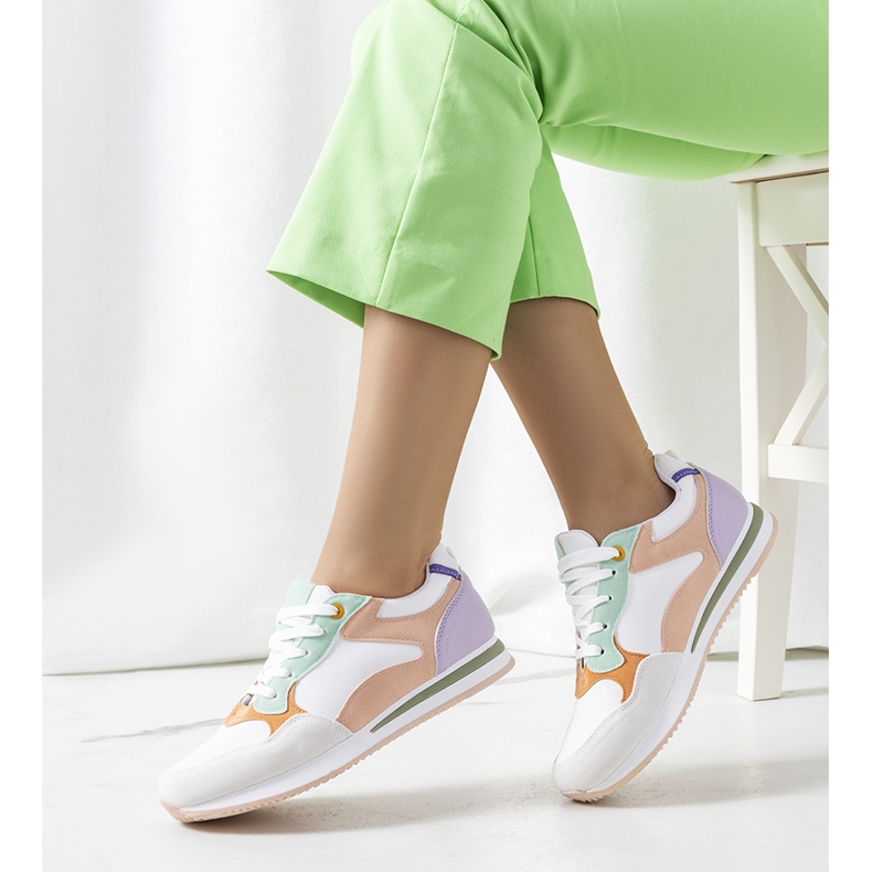 Kindler ženske bijele i ljubičaste tenisice bijela ljubičasta ružičasta 1