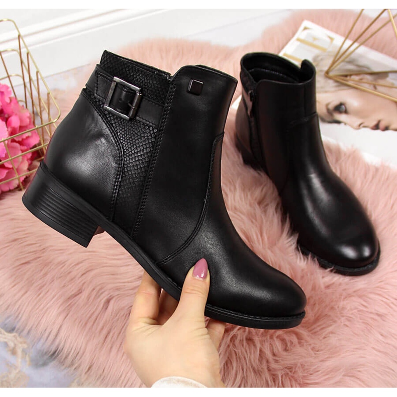 Ženske kožne čizme Dolce Pietro 0892 crno 1