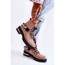 PS1 Tople čizme od brušene kože s remenom smeđe Aurelio bež 2