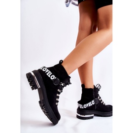 PS1 Tople čizme od brušene kože s remenom Crne Aurelio crna 2