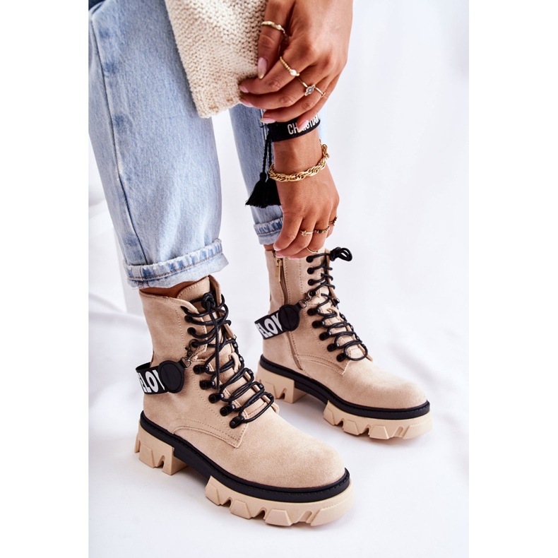 PS1 Visoke čizme od brušene kože s toplinom u bež boji smeđa 2