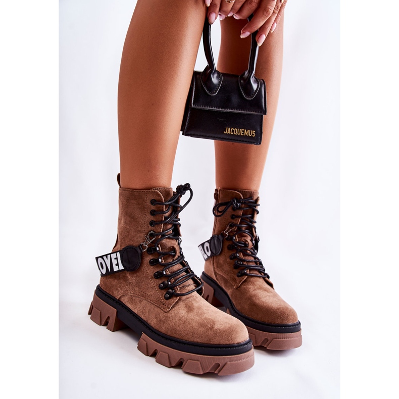 PS1 Visoke čizme od brušene kože sa smeđim grijanjem smeđa 1