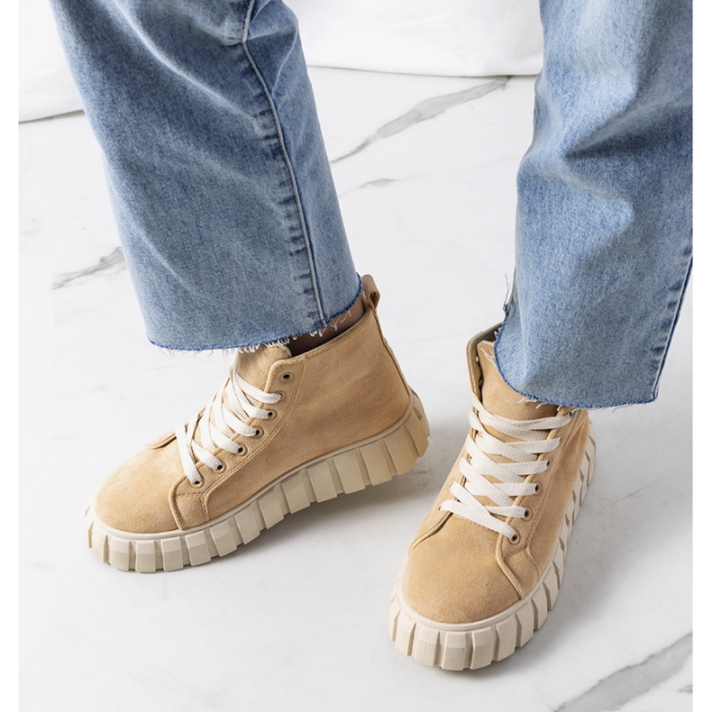 Bež tenisice na Christal platformu 1