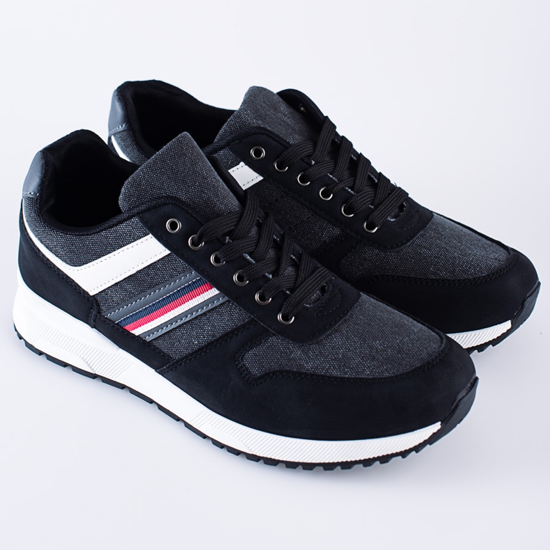 Udobne crne muške sportske cipele Shelovet crna 1