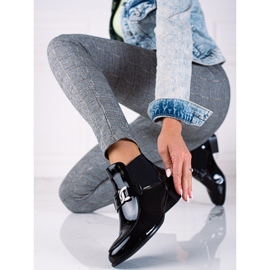 W. Potocki Ženske Potocki Jodhpur čizme od lakirane ekološke kože crna 1