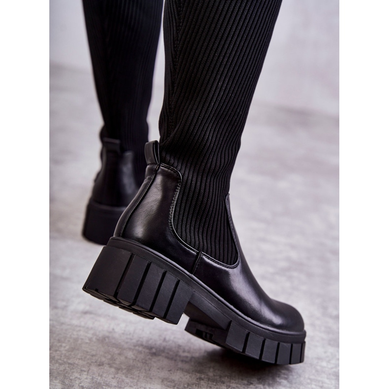 PS1 Ženske visoke čizme Workers Black Austin crna 2