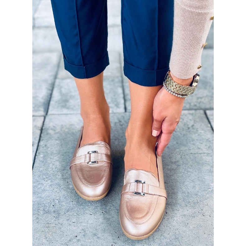 Alma Gold ženske mokasinke zlatna 2