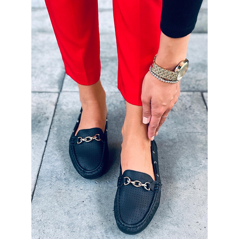 Nisa crne ženske mokasinke crno 1