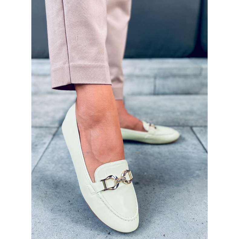 BM Amiya LT.GREEN ženske loaferice zelena 1