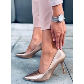 Ženske zrnate visoke pete Aurora Champagne ružičasta 1