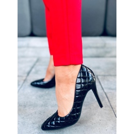 Prošivene Modi crne ženske visoke potpetice crna 2