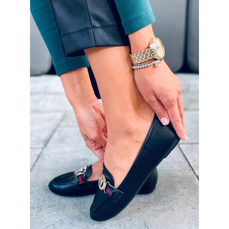 Crystal Black ženske mokasinke crna 1