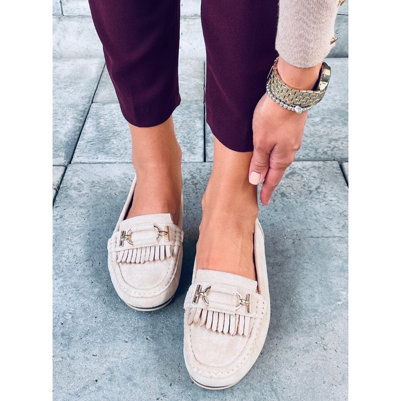 Leif Bež ženske loaferice 1