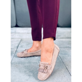 Leif Khaki ženske mokasinke bež 1