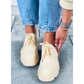 Mokasine s visokim potplatom Unna Yellow žuta boja 1