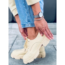 Mokasine s visokim potplatom Unna Yellow žuta boja 2