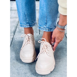 Loaferice na visokom Unna Beige potplatu bež 2