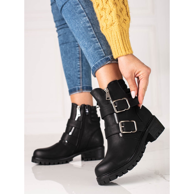 Crne Shelovet ženske torbe s patentnim zatvaračima crno 1