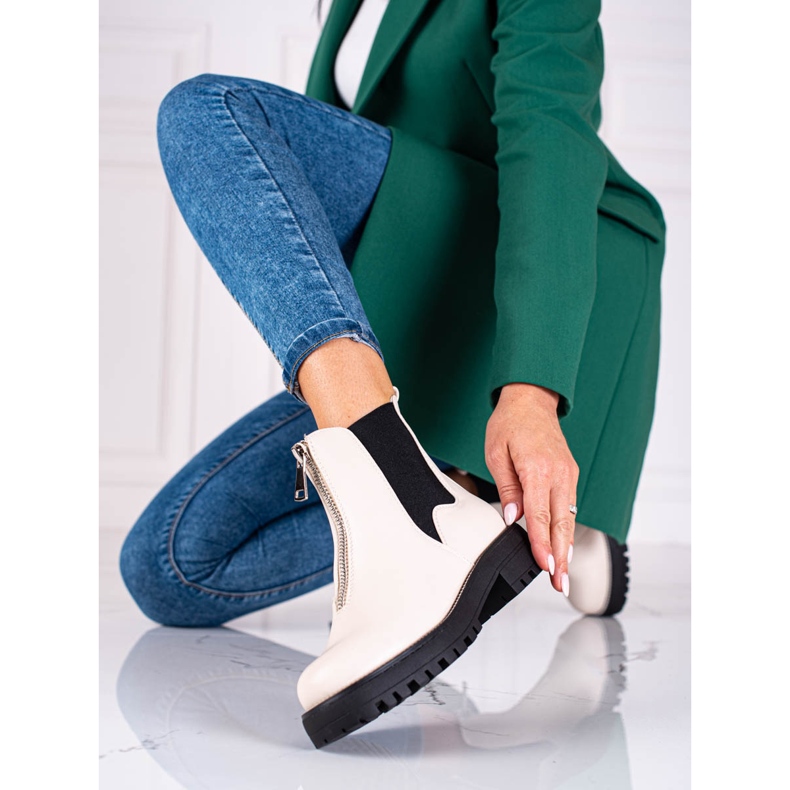 Bež ženske torbe s patentnim zatvaračem 2