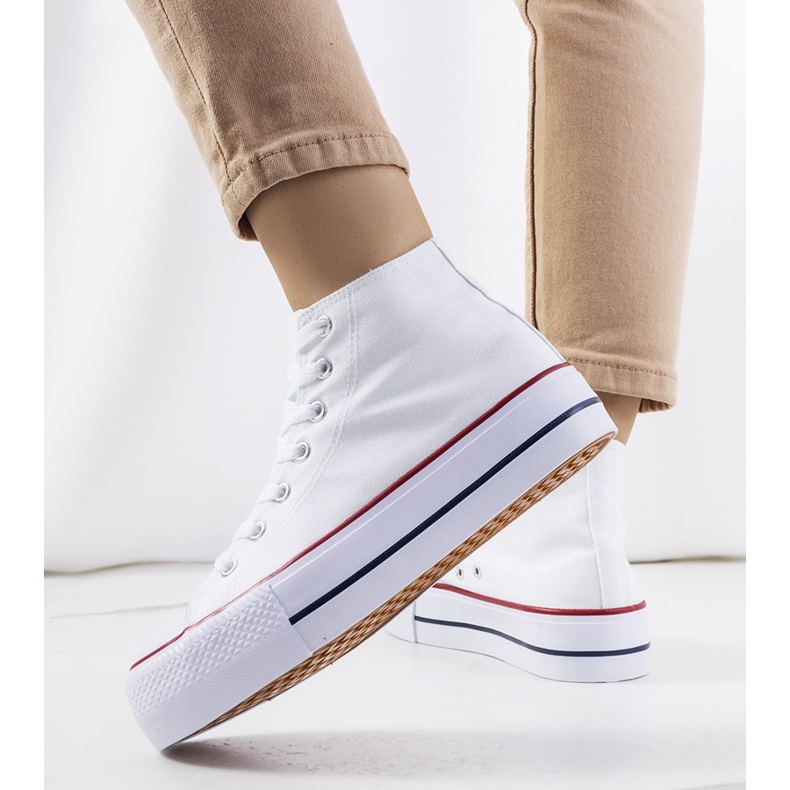 Bijele tenisice na Korgay platformi bijela 1