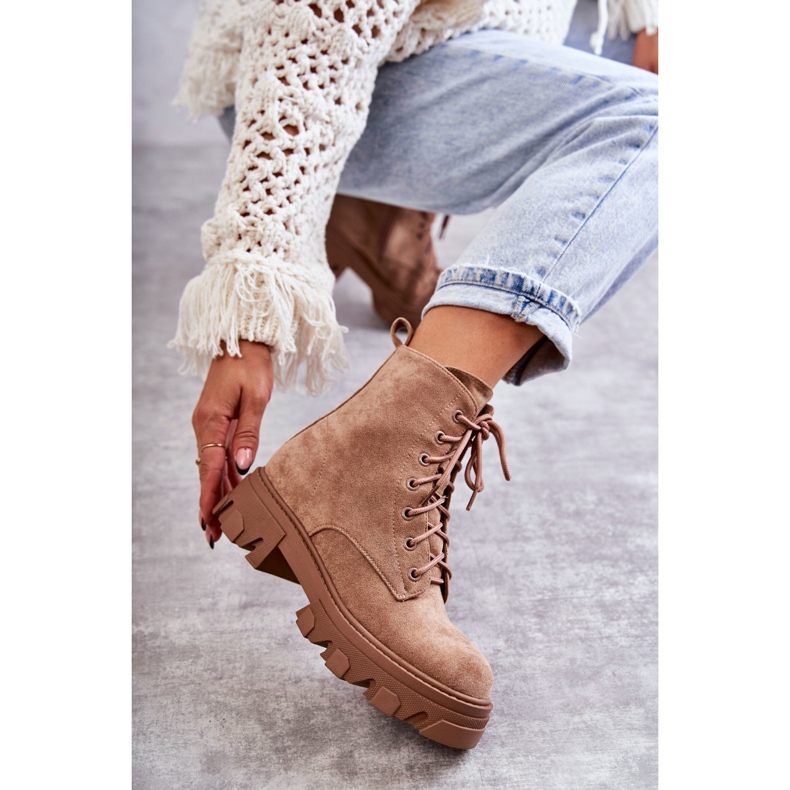 PG1 Tople čizme od brušene kože Workers Brown Darvin smeđa 2