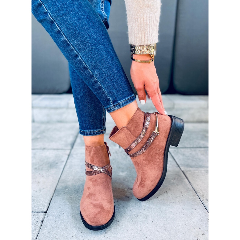 Zinaida Camel ženske čizme od brušene kože smeđa 1