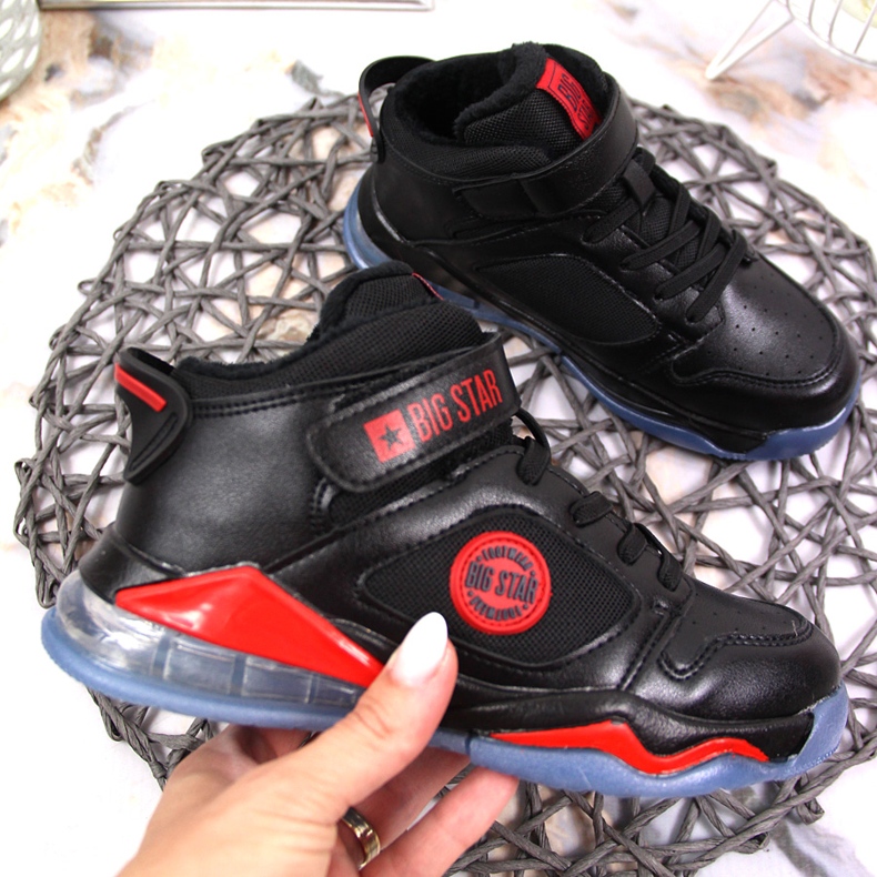 Crne zimske sportske cipele za dječake Big Star KK374095 crno 1