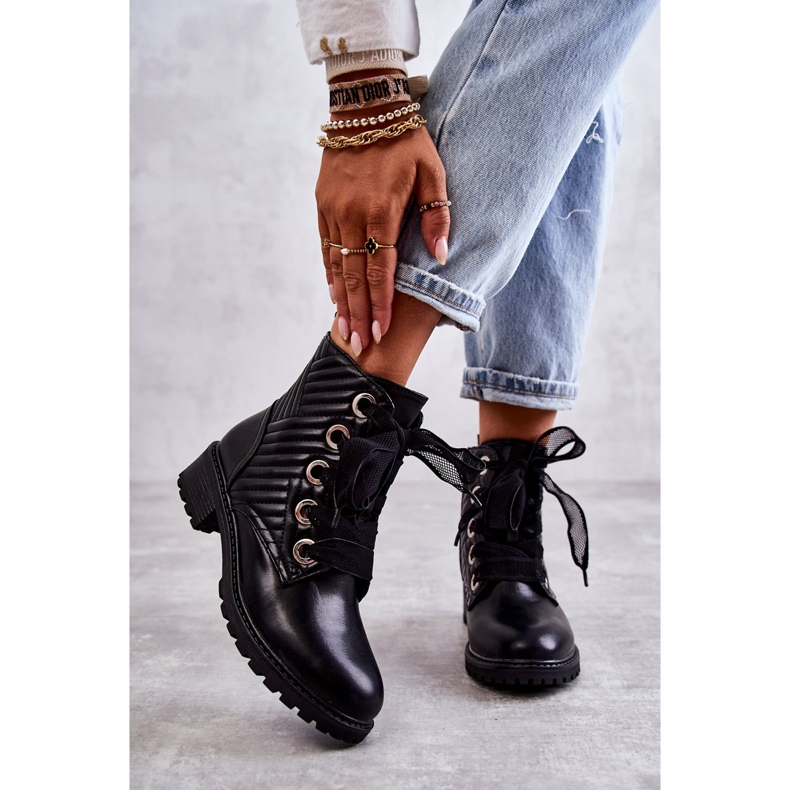 PG1 Crne Torino prošivene čizme s grijanjem crna 2