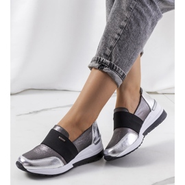 Campina srebrne kožne tenisice srebro siva 1