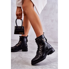 Tople čizme od zmije od eko kože crne Colire crna 1