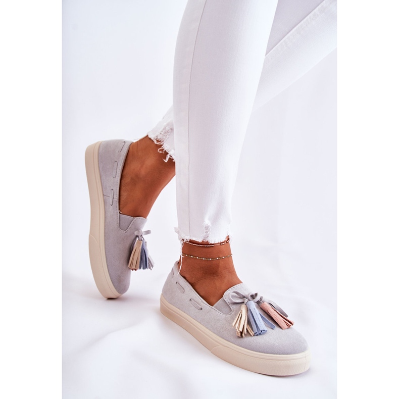 PS1 Ženske tenisice Slip-On sive Venira siva 2