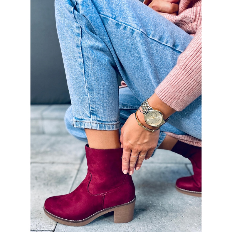 Linzi Vinske gumene čizme na petu crvena 2