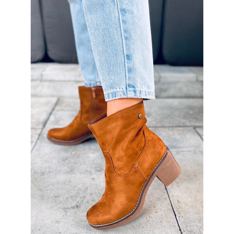 Linzi Camel gumene čizme na petu smeđa 2