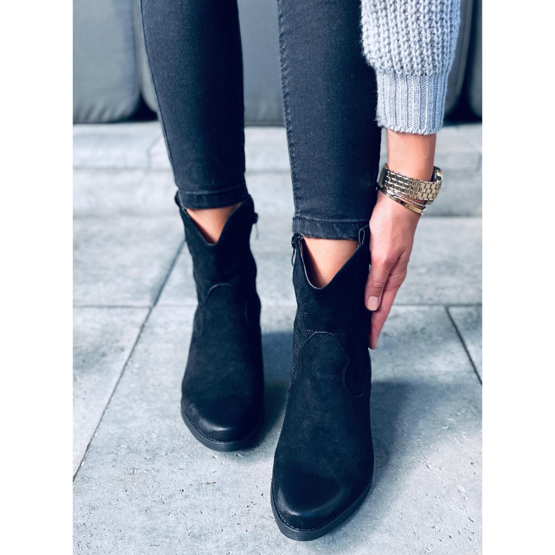 Besta Crne ženske kaubojske čizme crna 2