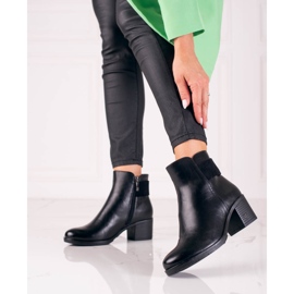 W. Potocki Crne klasične ženske čizme Potocki crna 1