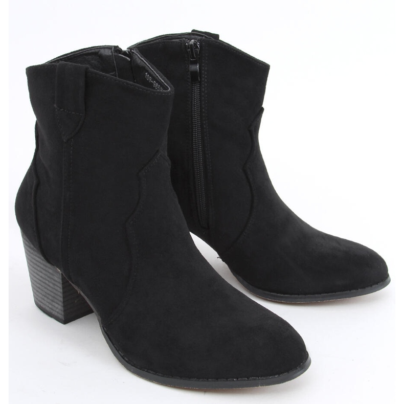 Seed Black kaubojske čizme na visoku petu crno 1