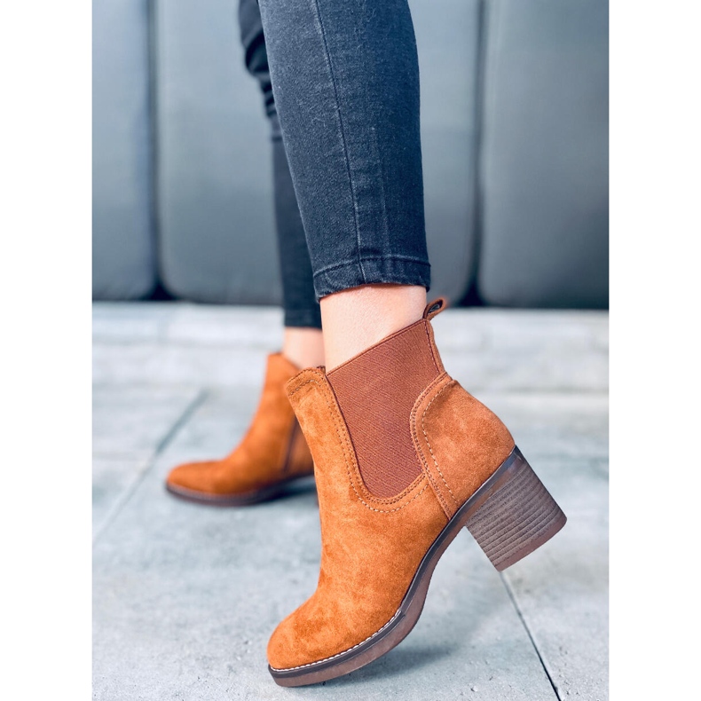 Fill Camel čizme sa širokom petom smeđa 1