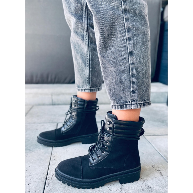 Gaba Crne ženske radne čizme crna 2