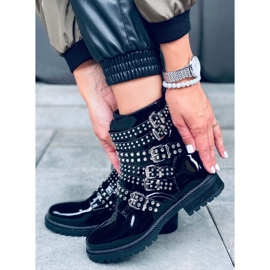 Lakirane čizme s Tatum Black Mirror čepovima crna 2