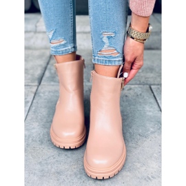 Janine ravne ženske čizme bež 2