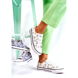 PS1 Ženske niske tenisice s bijelim cvjetovima Janey bijela 3