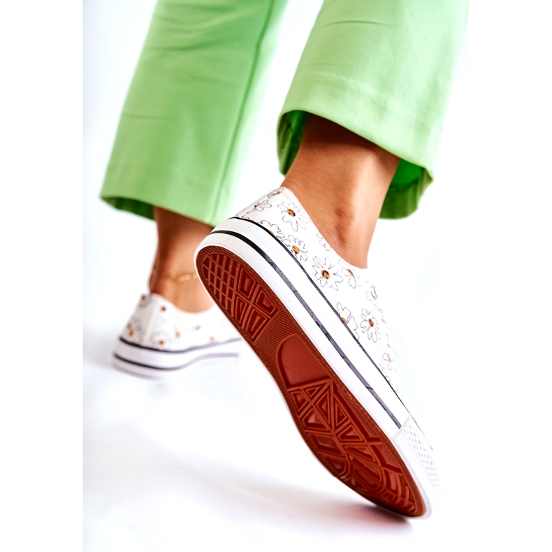 PS1 Ženske niske tenisice s bijelim cvjetovima Janey bijela 4