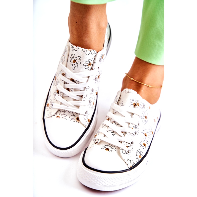 PS1 Ženske niske tenisice s bijelim cvjetovima Janey bijela 7