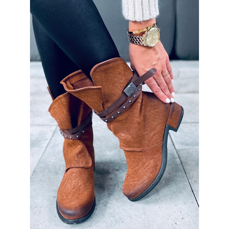 Vojne ženske čizme Aina Camel smeđa 1