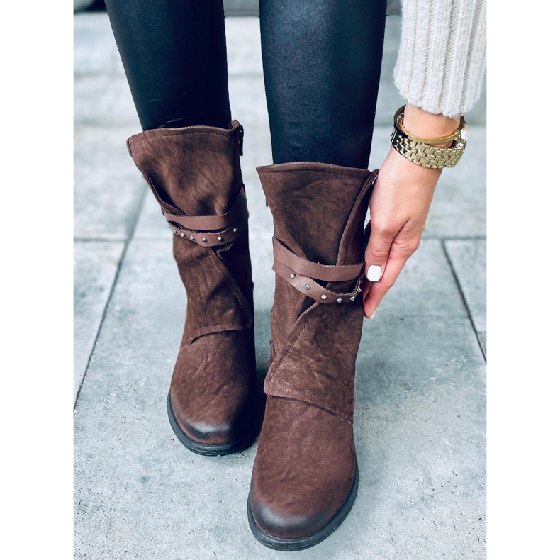 Vojne ženske čizme Aina Brown smeđa 1