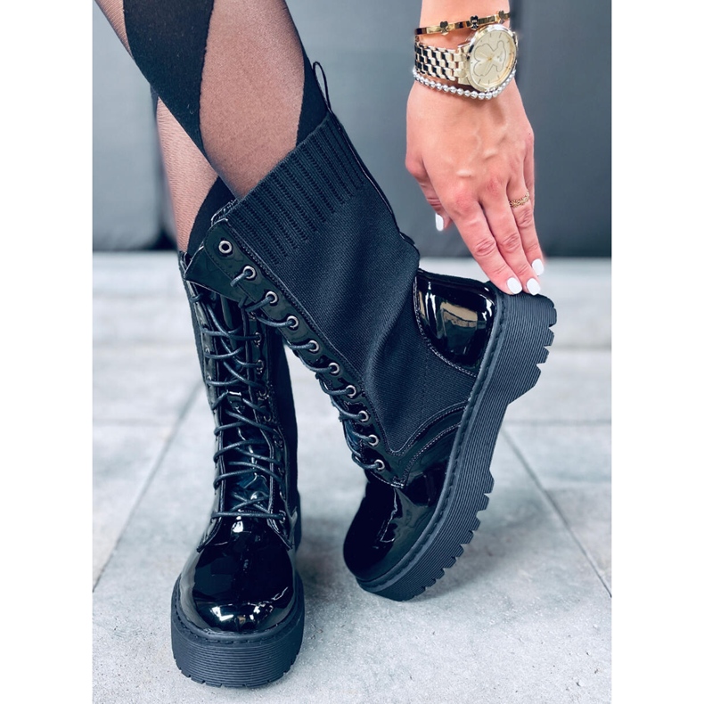 Radnici čarape gornji dio Soks Black crna 1