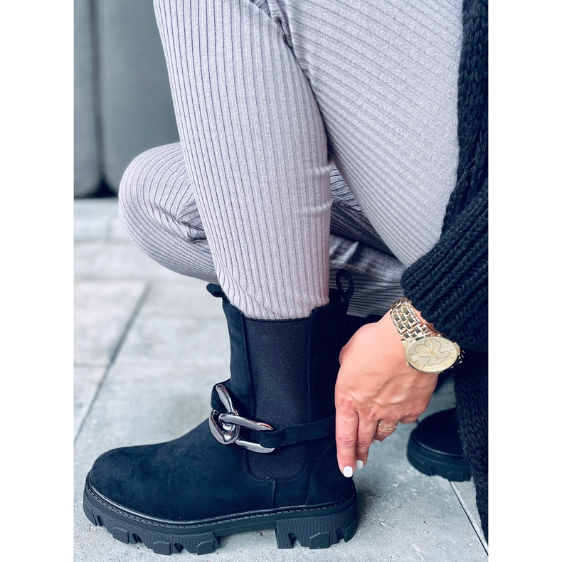 Čizme Chelsea s gornjim dijelom Calipso Black crna 1