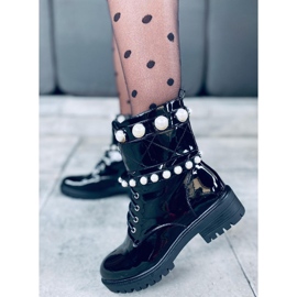 Lakirane torbe s Beni Black biserima crna 1