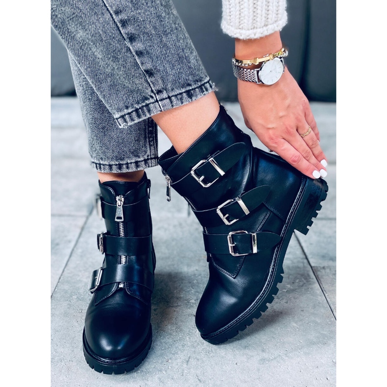 Oklahoma Crne vojne čizme crno 2