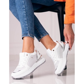 Bijele ženske sportske cipele Shelovet sa šljokicama bijela 1